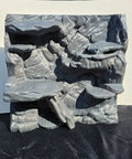 3D Rock Ledge Terrarium Background with Built-In Perches & Cave Hide